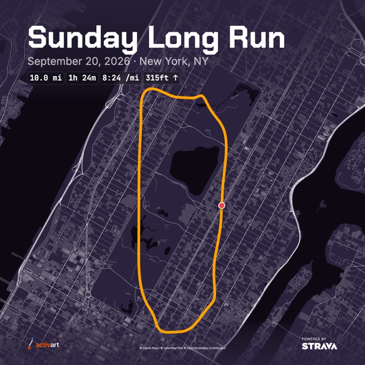 Parkrun palette sample
